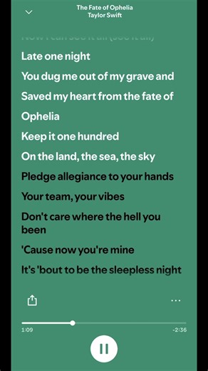 favorite song atm #taylorswift #fate #lyrics #trending #thefateofophelia