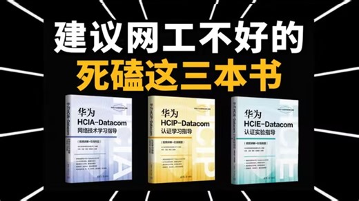 【附PDF】这三本书就是所有网工的神！建议所有网工人都去给我啃到烂~自学网络工程师书籍推荐！华为认证
