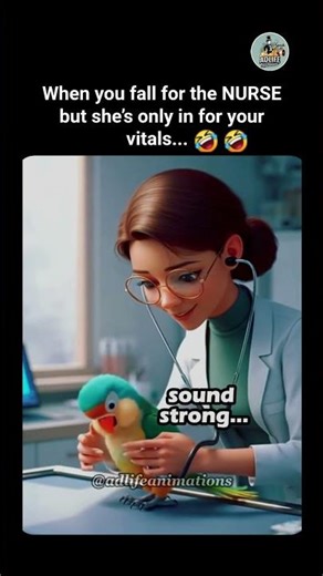 When You Fall for the NURSE be like... HILARIOUS!! #hospital #nurse #animated #funny #animations #ca