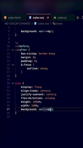 Changing Background Color with HTML, CSS, and JavaScript!