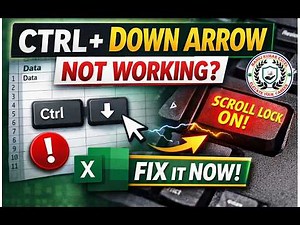 CTRL + Down Arrow Not Working in Excel? (Scroll Lock Issue FIX!) | Easy Solution ⚡