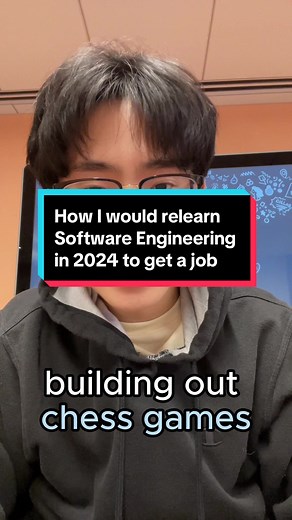 How to learn Software Engineering in 2024 to get a job (details in comments) #softwareengineer #coding #codingbootcamp #faang #internship