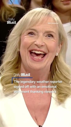 Carol Kirkwood gives emotional sign off after final forecast