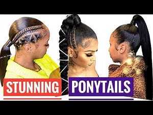 BLACK WOMEN PONYTAIL HAIRSTYLES || Easy 2020 Ponytail || Tutorial Compilation For Black Hair
