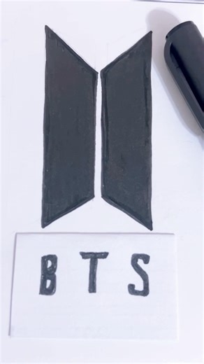 I tried drawing the BTS logo… what do you think??