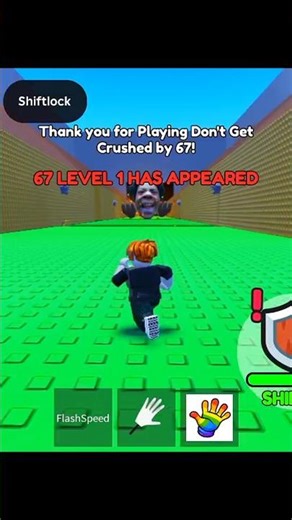 Don't Get Crushed By 67 Gameplay in Roblox #roblox #shorts