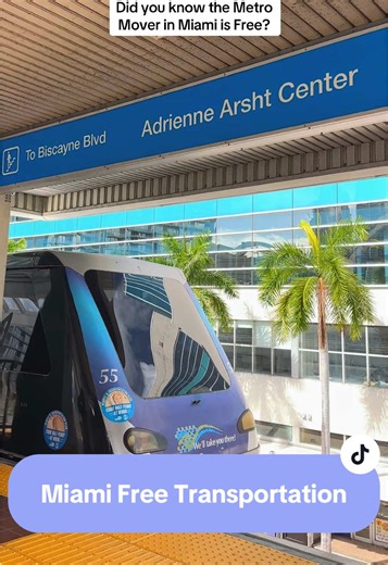 You can get around all of Brickell and Downtown for free on the #MiamiMetroMover 🤩 It’s elevated, fully electric, and honestly such a great way to see the city while getting from point A to B. This day was extra busy because of the Miami Marathon (big events will do that), but on a normal day it’s usually way calmer. The Metromover has three loops — Inner, Omni, and Brickell — and it’s been around since 1986. It’s also considered the largest and most successful downtown people mover in the Unit