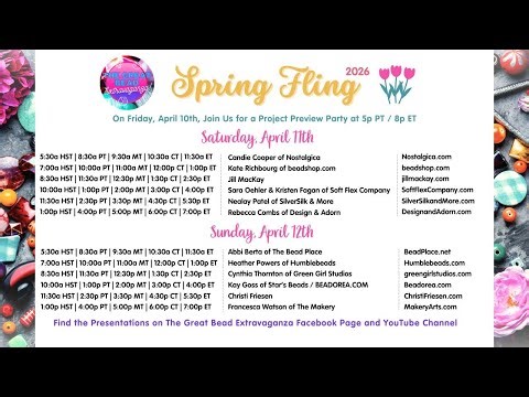 Preview Party - The Great Bead Extravaganza Spring Fling 2026