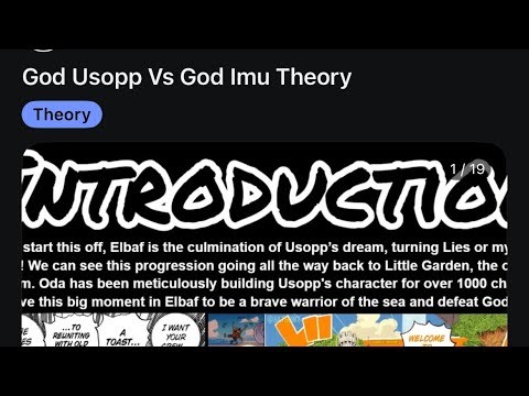 Usopp Is A GOD?!! (Reddit Theory)