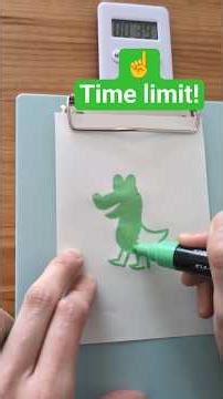 [ASMR] Drawing Mr. Crocodile in 1 min | Posca Sounds
