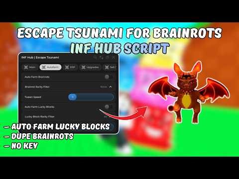 [NO KEY] Escape Tsunami For Brainrot SCRIPT | AUTOFARM | DUPE | FREE