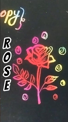 MAKING Amazing Scratch Art with STATIONERY and Rose 🌹
