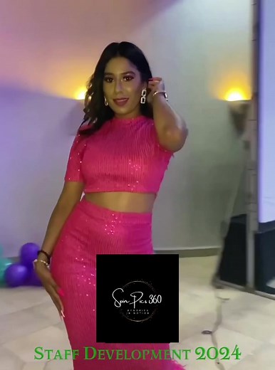 Sparkling Dance Performance in Pink Outfit