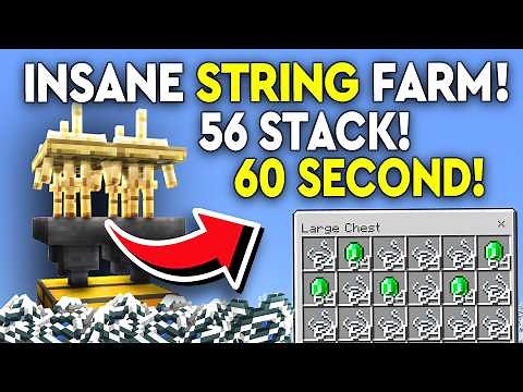 BEST STRING FARM in Minecraft Bedrock, MCPE, Consoles 1.21!