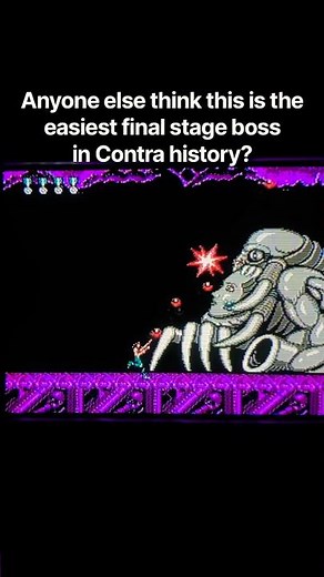 Did Konami make the last boss in Super C too easy compared to Contra?