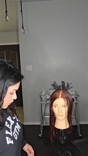 Crystal Fierro on Instagram: "Working through the flow of my upcoming razor class it will be on the 19th it is digital so you can learn the full cut and multiple techniques using a razor. For long and short hair. I have 3 mannequins for this class. P.s. don't judge my outfit 🤣literally at home checking how long each segment will be, lighting, and Working on keeping my head out of you guys way. The link to register is in my bio under razor cutting class cosmoprof 🥰 excited to see you all ❤️ . .