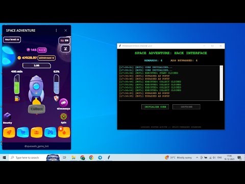 space adventure bot free script run 24 hours automatically and do claims and spins