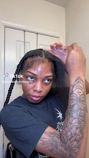 Let’s do a gorgeous hairstyle!! Quick weave with frontal braids #hairtutorial #quickweavetutorial #naturalhairstyles #blackgirlmagic #fypツ