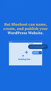 2.6K views | Let AI build your website! 烙 Answer a few prompts and instantly get a site tailored for your business. | Bluehost | Facebook