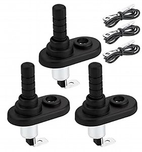 Amazon.com: DaierTek Door Pin Switch 12V Alarm Hood Pin Switch Momentary Universal Adjustable Door Jamb Flange Light Hood Switch 20A 12 Volt Nickel Plated with Rubber Boot for Car Boat : Automotive