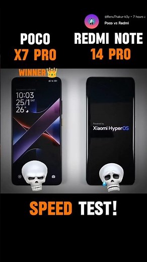 🚀 POCO X7 PRO VS REDMI NOTE 14 PRO – SPEED TEST SHOWDOWN! WHO’S FASTER?#shorts