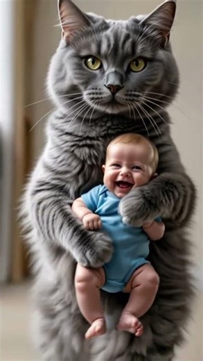 When the Cat Becomes the Best Nanny