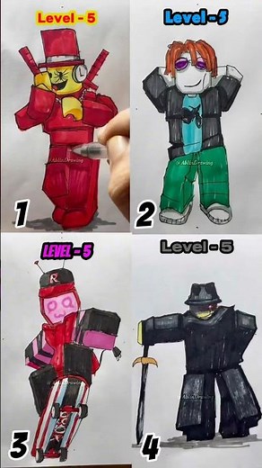 Roblox drawing characters compilation #drawing #art #roblox #howtodraw #tutorial