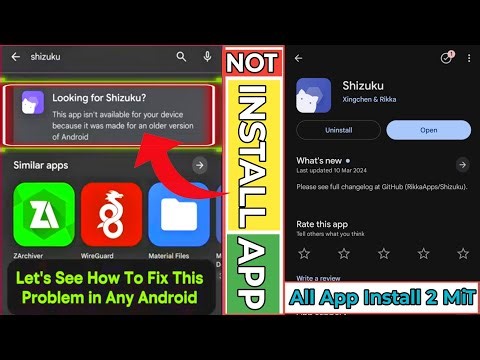 Looking for SHIZUKU app | App not installed as app isn't compatible with your phone problem fixed