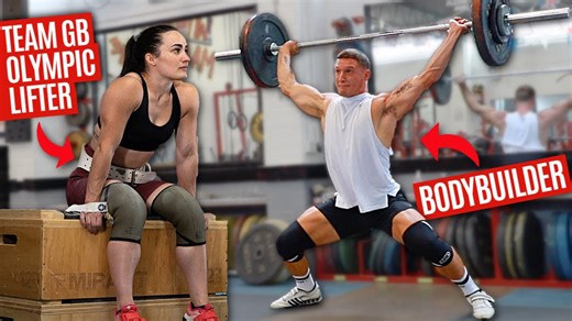 Bodybuilder tries Olympic Weightlifting