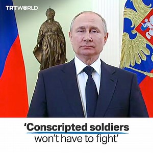 133K views · 3.2K reactions | Vladimir Putin says Russia will not use any conscript soldiers in Ukraine during a televised message to mark International Women’s Day. | TRT World | Facebook