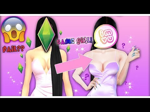 MAKING THE SAME CHARACTER IN THE SIMS 4 AND IMVU CHALLENGE!