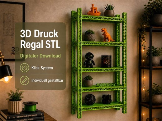 3D Printed Shelf STL – Modular Click System Shelf / Wall Shelf Digital Download - Etsy Canada