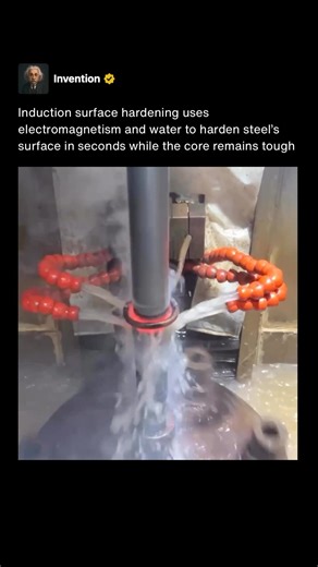 Steel is hardened using electricity and water in seconds ⚙️⚡️ #shorts