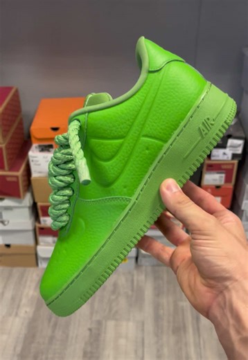 Stylish Green Air Force 1 with Rope Laces
