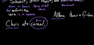 Subjects, direct objects, and indirect objects