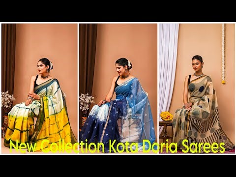 New Exclusive Collection Of Handblock Printed Kota Doriya Sarees | Latest Design Kota Doria Sarees