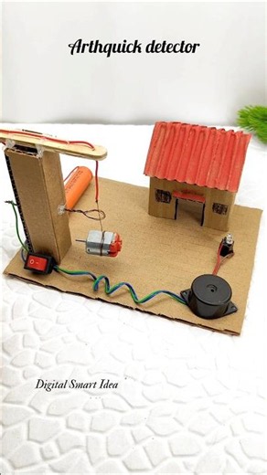 DIY Earthquake Detector Alarm with Buzzer | Science Experiment #shorts #tech #schoolproject