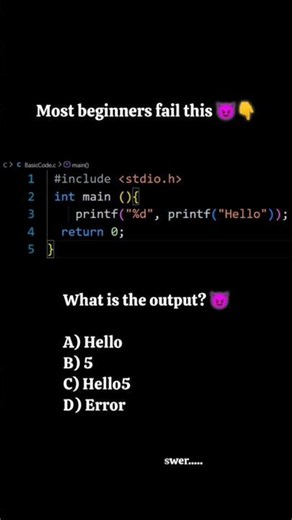 Only Smart Coders Get This 😈 | printf Inside printf (C)