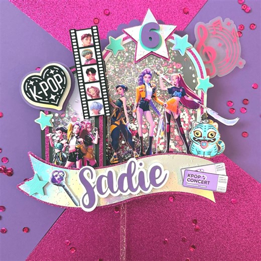 K Pop Demon Hunters Cake Topper, K Pop Cake Topper, K Pop Demon Hunters Birthday, K Pop Demon Party, Hunterx, Cake Topper - Etsy