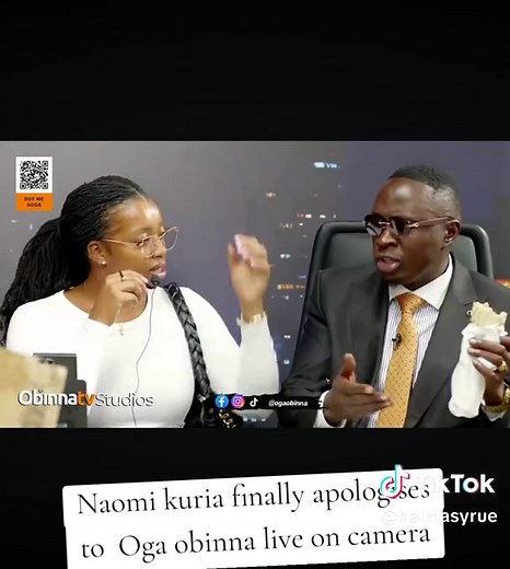 Naomi Kuria Apologises to Oga Obinna Live on Oga Obinna Show