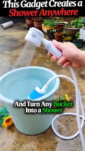 This pump can turn any bucket into a shower