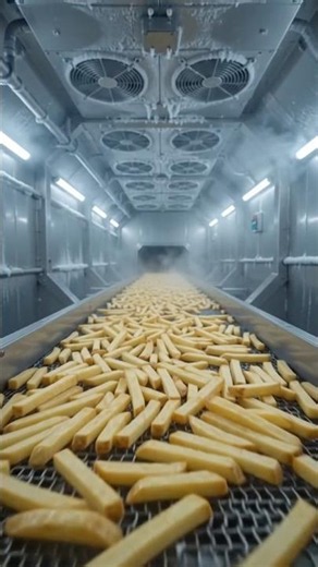 How Frozen French Fries Are Made | Amazing Potato Factory Process 🍟 #frenchfriesday