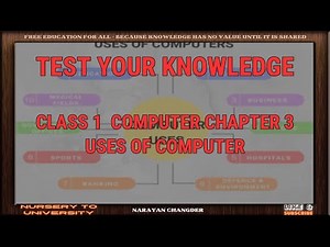 CLASS 1 COMPUTER CHAPTER 3 USES OF COMPUTER