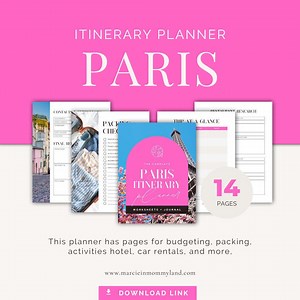 Paris Trip Planner PDF, Printable Itinerary & Packing List, Budget Tracker, Digital Travel Organizer for Couples and First-time Visitors - Etsy Canada