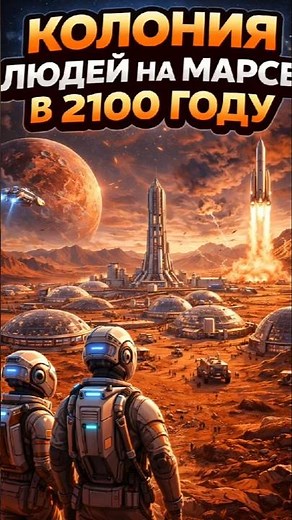 Колония людей на Марсе в 2100 году #Марс#КолонияНаМарсе#Будущее #youtubeshorts #shorts