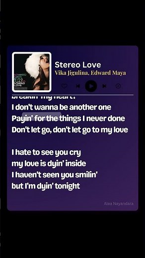 Lirik Lagu | Stereo Love - Vika Jigulina, Edward Maya #liriklagu