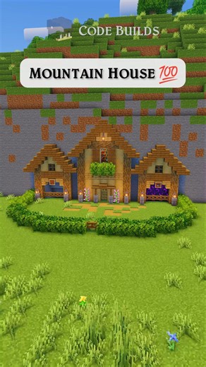 Mountain House Minecraft Tutorial ✅ #minecraft #builds