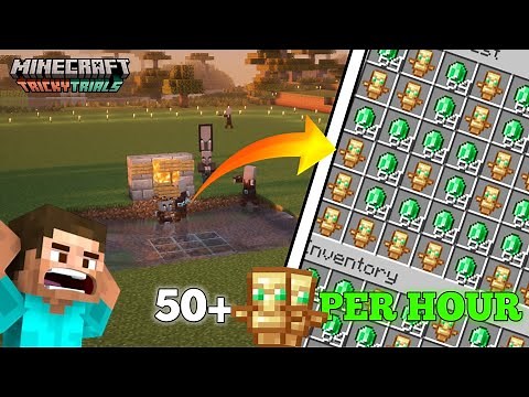 Minecraft Them Most Simple Raid Farm 1.21.5 Infinite Totems and Emeralds !!!!