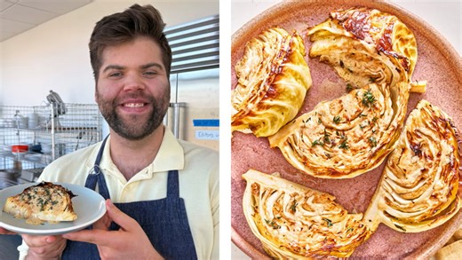 How to Make Lemon-Garlic Marinated Cabbage Wedges