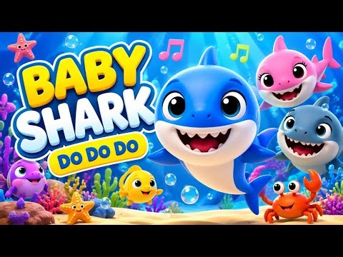🦈 Baby Shark Do Do Do 🐠 | Cute Shark Song for Kids | Fun Underwater Nursery Rhyme 🌊